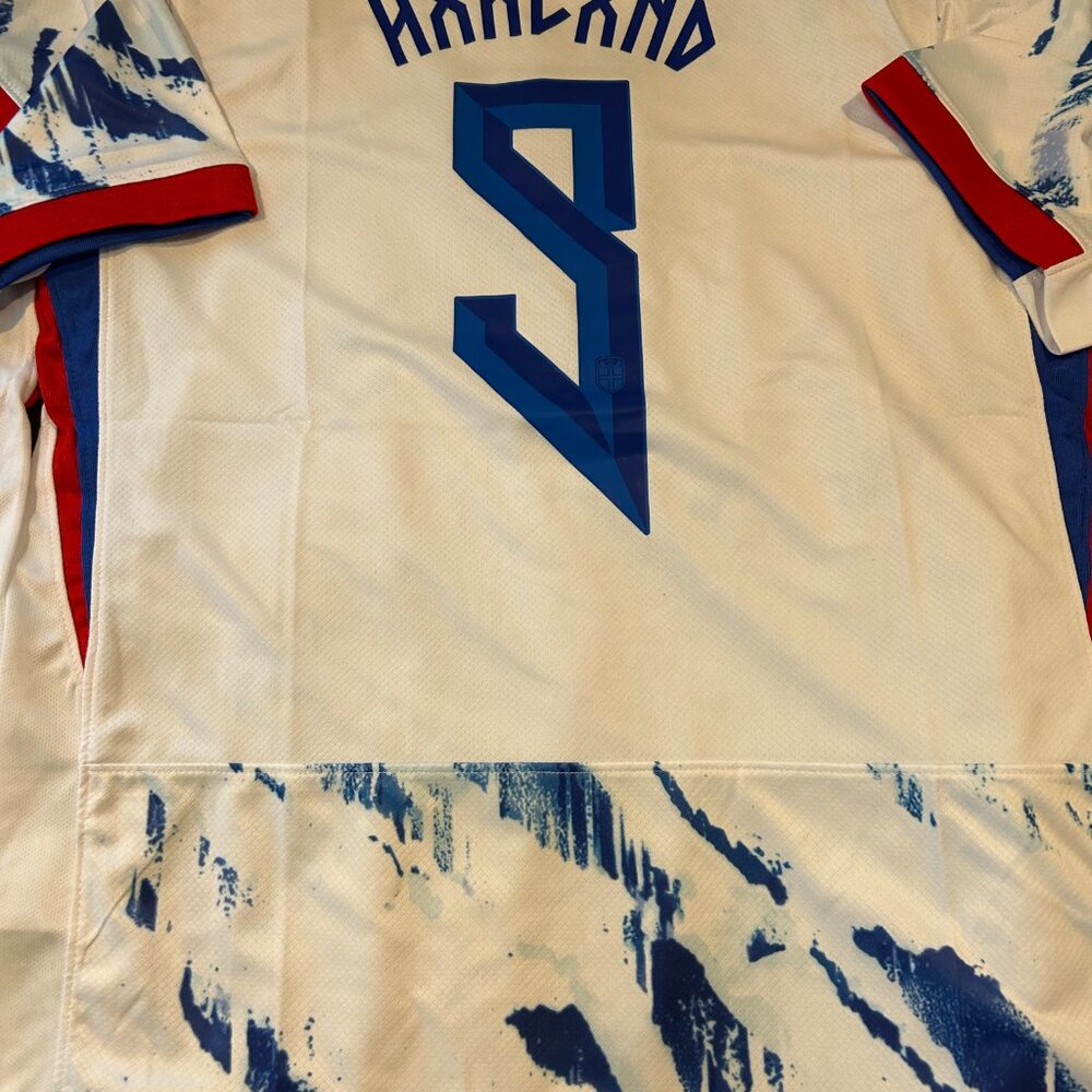 NORWAY ERLING HAALAND Nat'l Soccer Team JERSEY Men's Sz M,L,XL,2XL NWT by Nike - Picture 7 of 7